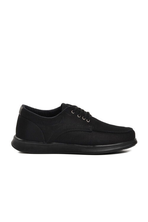 Black Linen Lightweight Mens Casual Shoes 023 M