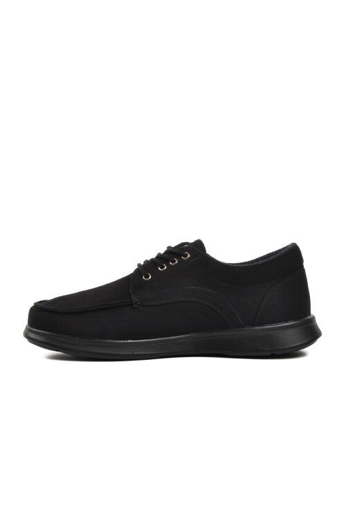 Black Linen Lightweight Mens Casual Shoes 023 M