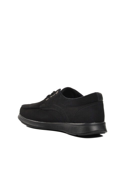 Black Linen Lightweight Mens Casual Shoes 023 M