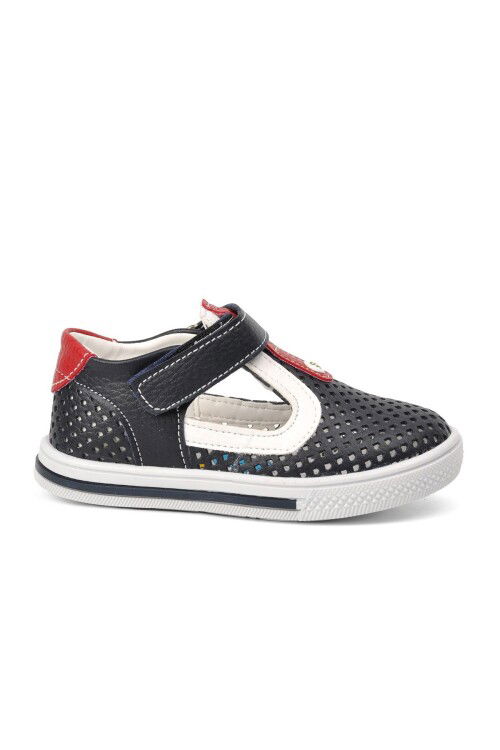 Navy Blue-Red Unisex Childrens Casual Shoes 2234 B