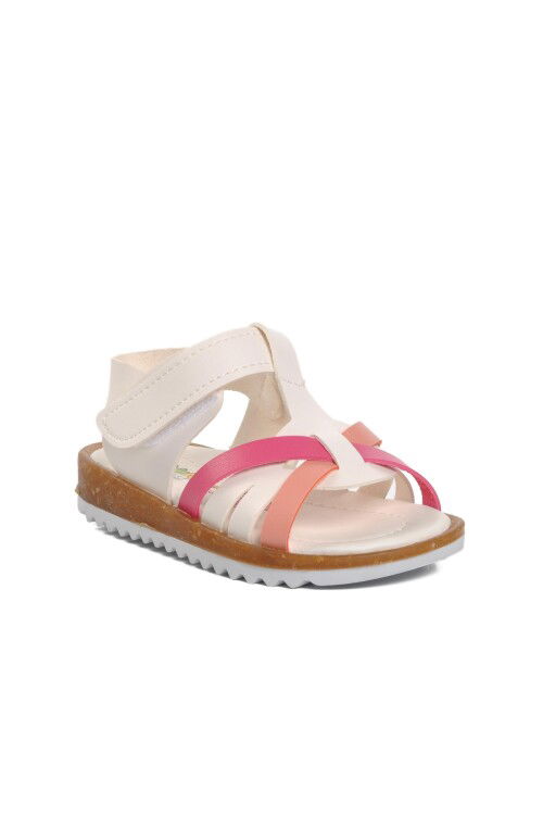 White Pink Orthopedic Girls Sandals 22Y07 B