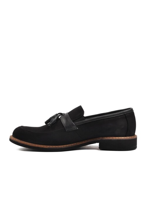 Siyah Nubuk  Erkek Loafer Ayakkabı Ayakmod 7010Y M