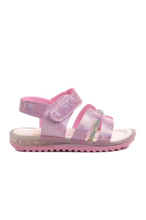 Pembe Simli  Bebek Düz Sandalet Ayakmod Arz 1000 B