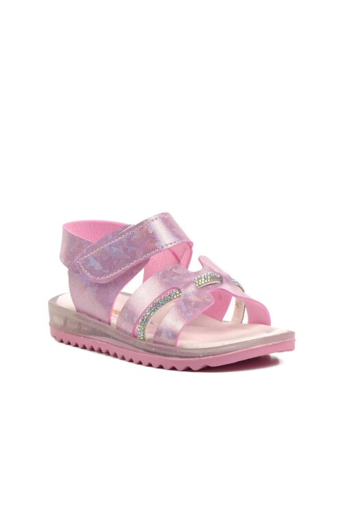 Pembe Simli  Bebek Düz Sandalet Ayakmod Arz 1000 B