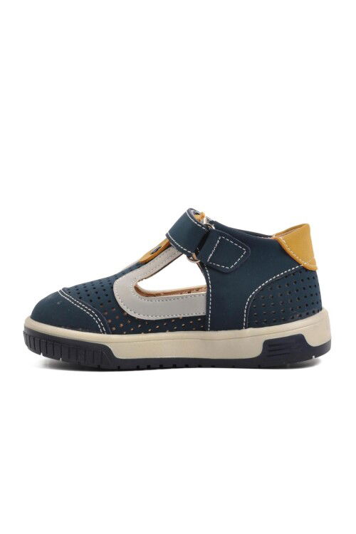 حذاء تقويم العظام للأطفال للجنسين باللون الأزرق الداكن والأصفر 3000 ب