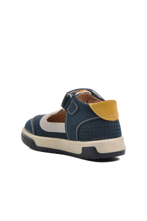 حذاء تقويم العظام للأطفال للجنسين باللون الأزرق الداكن والأصفر 3000 ب