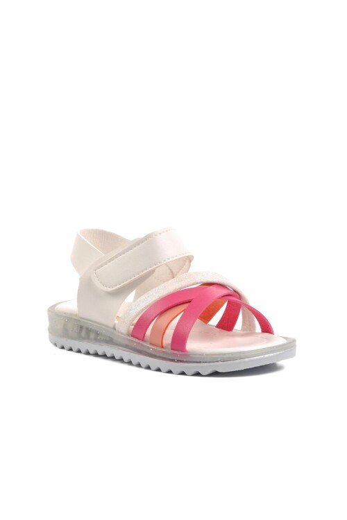 White Pink Orthopedic Baby Sandals 9000 B