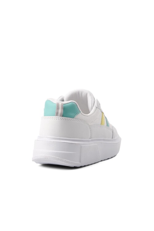 White-Yellow Womens Sneakers Deren G