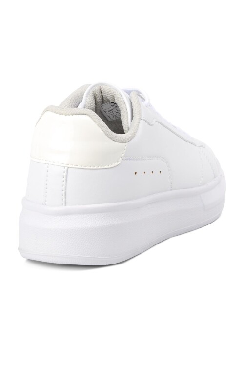 Beyaz Cilt Bağcıklı Kadın Spor Ayakkabı Nadia G