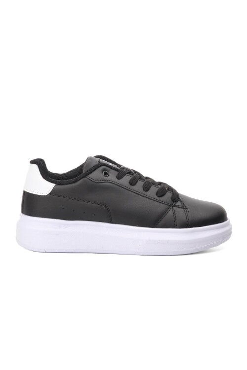 Black and White Lace-Up Womens Sneakers Nadia G