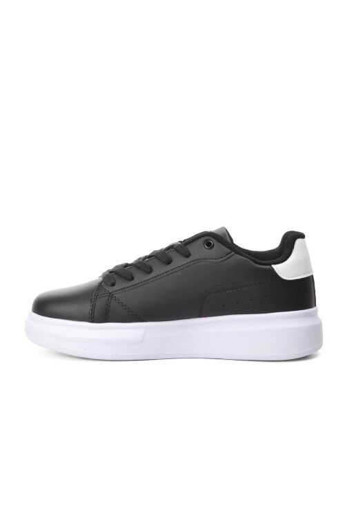 Black and White Lace-Up Womens Sneakers Nadia G