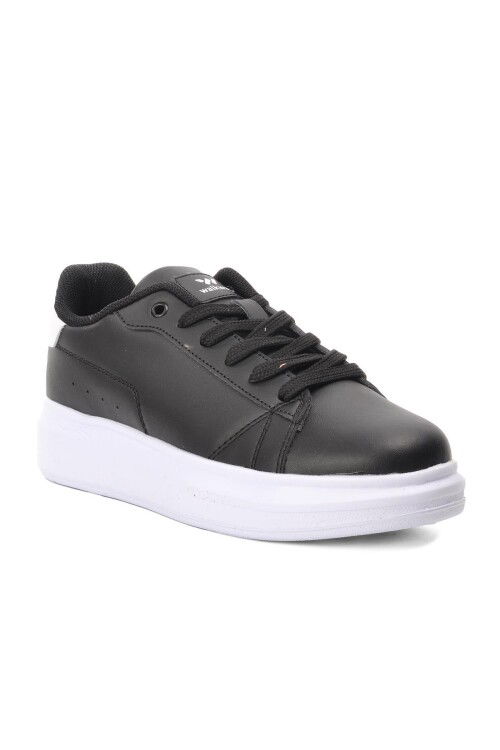 Black and White Lace-Up Womens Sneakers Nadia G