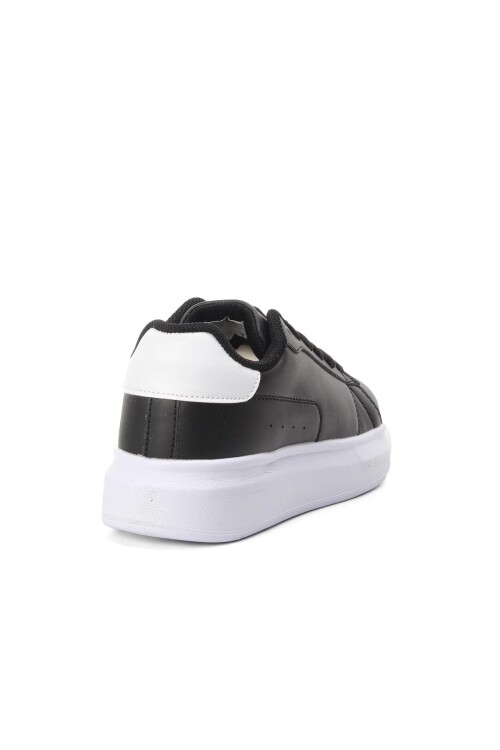 Black and White Lace-Up Womens Sneakers Nadia G