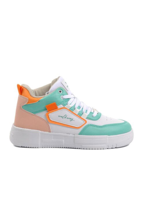 White-Aqua Green Unisex Sneakers Nefertiti G