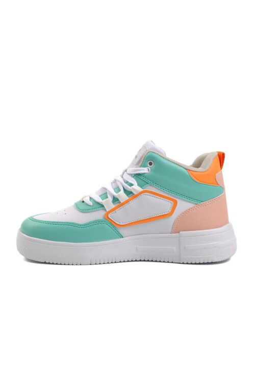 White-Aqua Green Unisex Sneakers Nefertiti G
