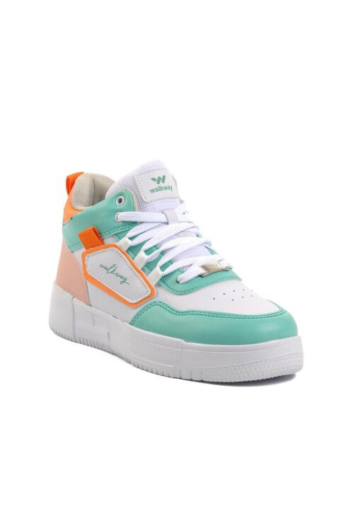 White-Aqua Green Unisex Sneakers Nefertiti G