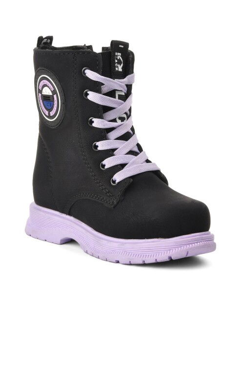Black-Lilac Girls Boots Peris P