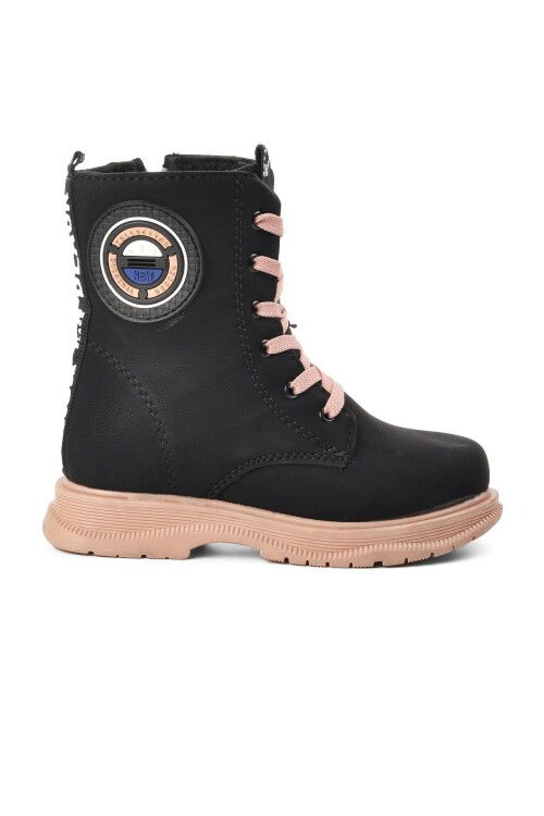 Black-Salmon Girls Boots Peris P
