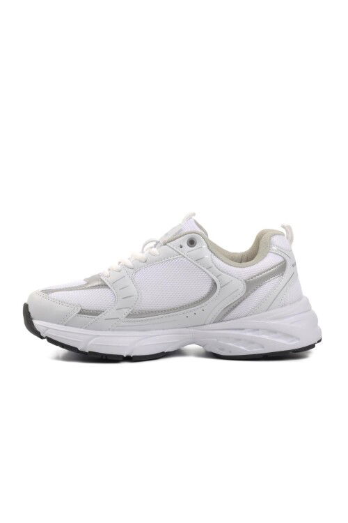 Beyaz-Gümüş  Unisex Spor Ayakkabı Run G