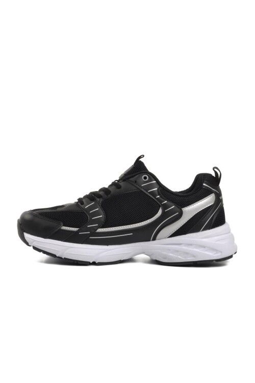 Black and White Mesh Mens Sneakers Run M