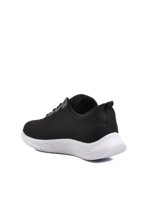 Siyah Beyaz Fileli Hafif Esnek Unisex Spor Ayakkabı Aldan G