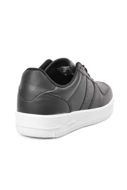 Black and White Unisex Lace-Up Sneakers Bern G