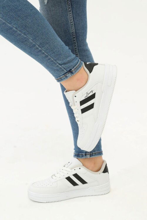 White-Black Unisex Sneakers Sandy G