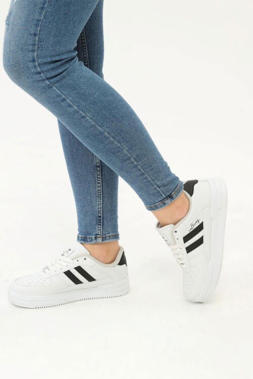 White-Black Unisex Sneakers Sandy G