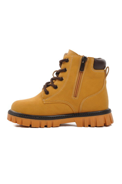 Cat Yellow Polyurethane Kids Boots 1782 P