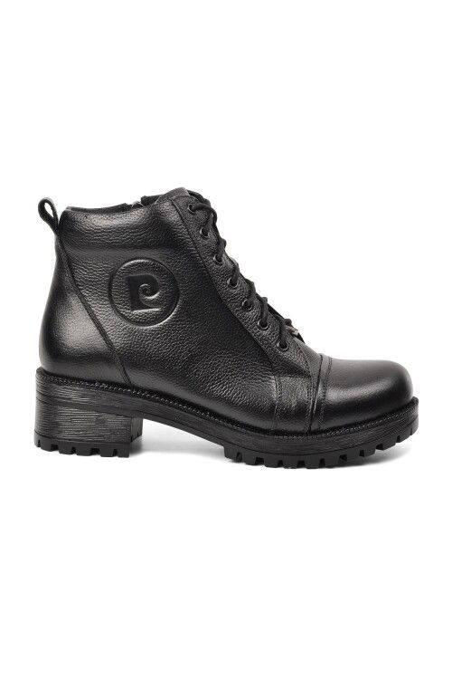 حذاء نسائي من الجلد الطبيعي باللون الأسود PC-52023