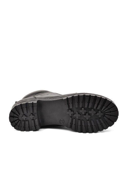 حذاء نسائي من الجلد الطبيعي باللون الأسود PC-52023