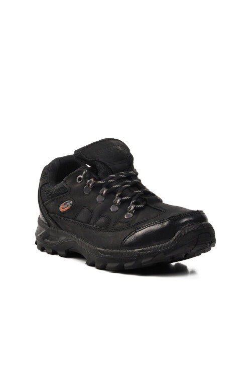 حذاء رجالي خارجي من الجلد الطبيعي باللون الأسود M5537 M