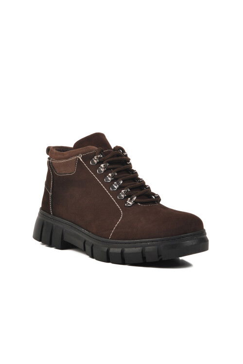 Brown Nubuck Mens Outdoor Boots 25016 M