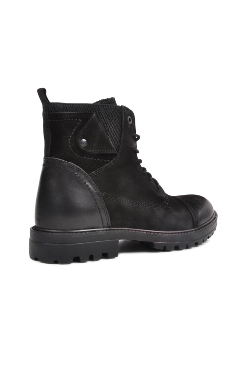 Black Nubuck Genuine Leather Mens Boots 153-5313 M