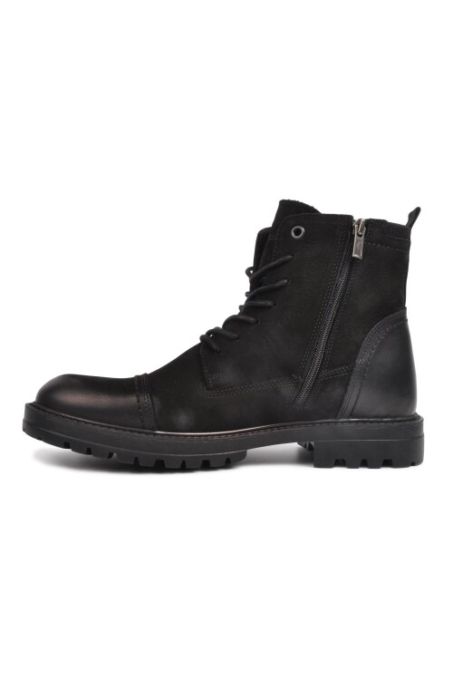 Black Nubuck Genuine Leather Mens Boots 153-5313 M