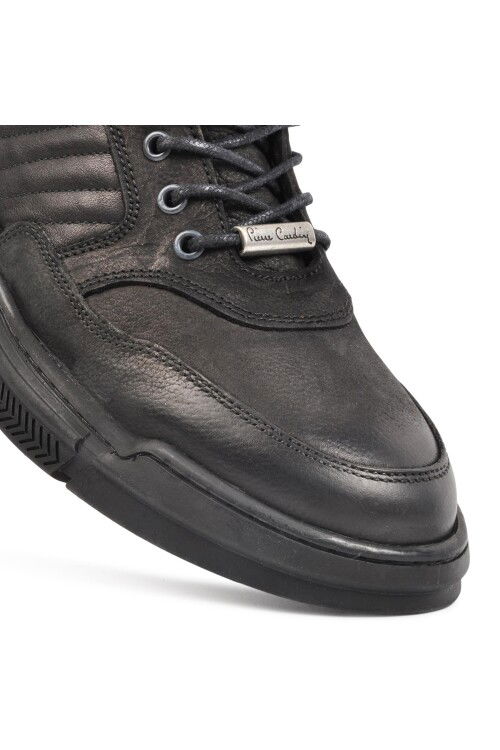 Black Nubuck Genuine Leather Mens Boots 77554 M