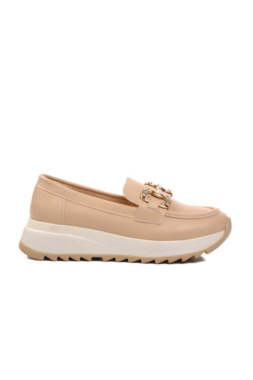 حذاء كاجوال نسائي بلون البشرة العارية 514519 Z