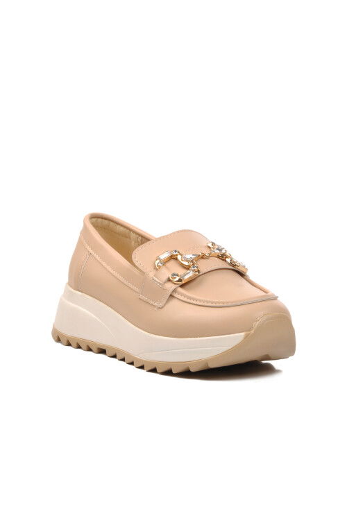 حذاء كاجوال نسائي بلون البشرة العارية 514519 Z