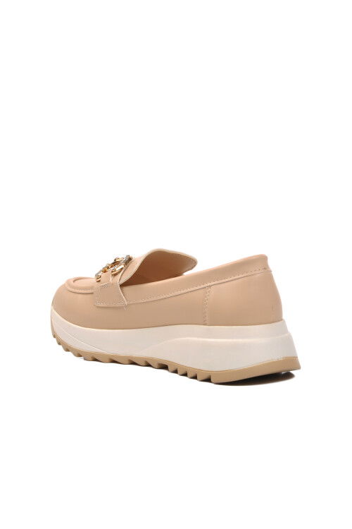 حذاء كاجوال نسائي بلون البشرة العارية 514519 Z