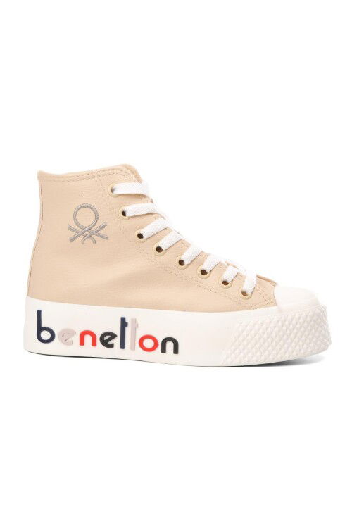 Beige Ankle-Length Womens Sneakers BN-30820 Z