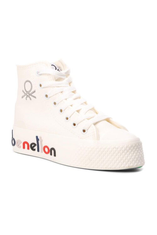 White Ankle-Length Womens Sneakers BN-30820 Z