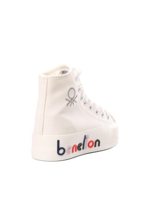 White Ankle-Length Womens Sneakers BN-30820 Z