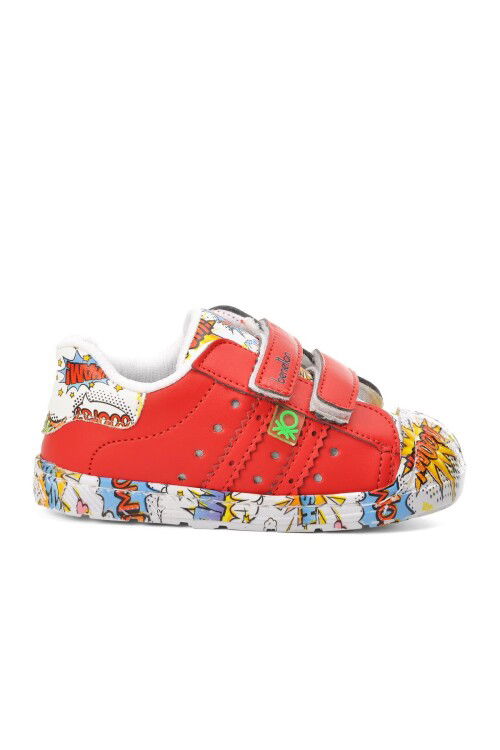 Red Velcro Baby Sneakers BN-30844 B