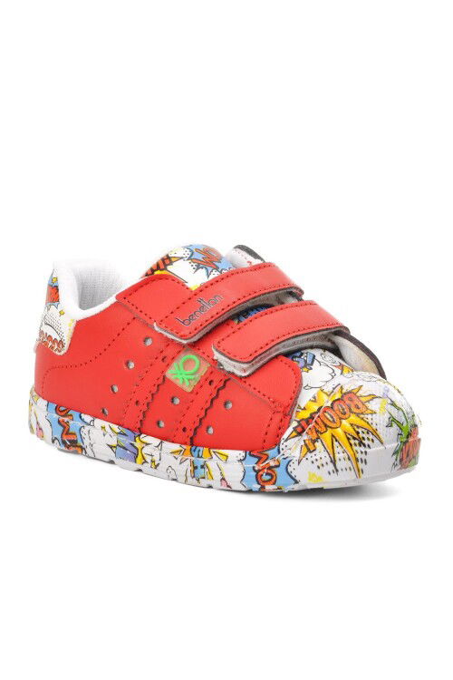 Red Velcro Baby Sneakers BN-30844 B