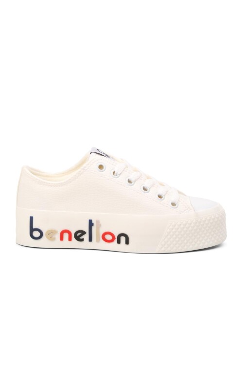 White Lace-Up Womens Sneakers BN-30867 Z