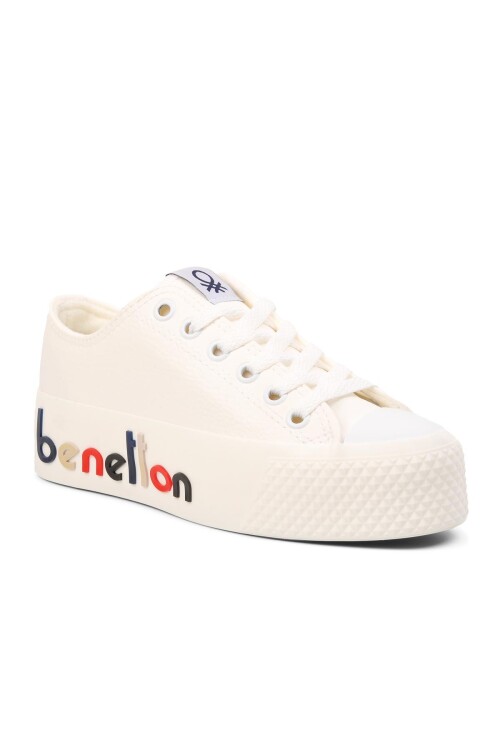 White Lace-Up Womens Sneakers BN-30867 Z