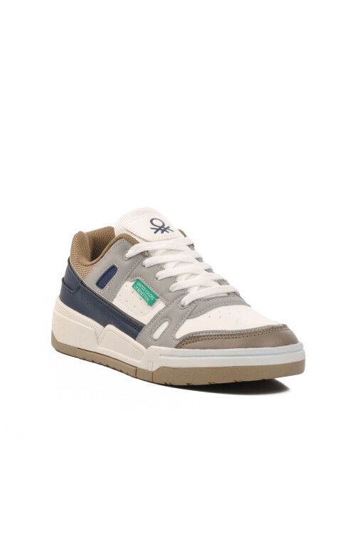 White Polyurethane Mens Sneakers Benetton BNI-11135 M