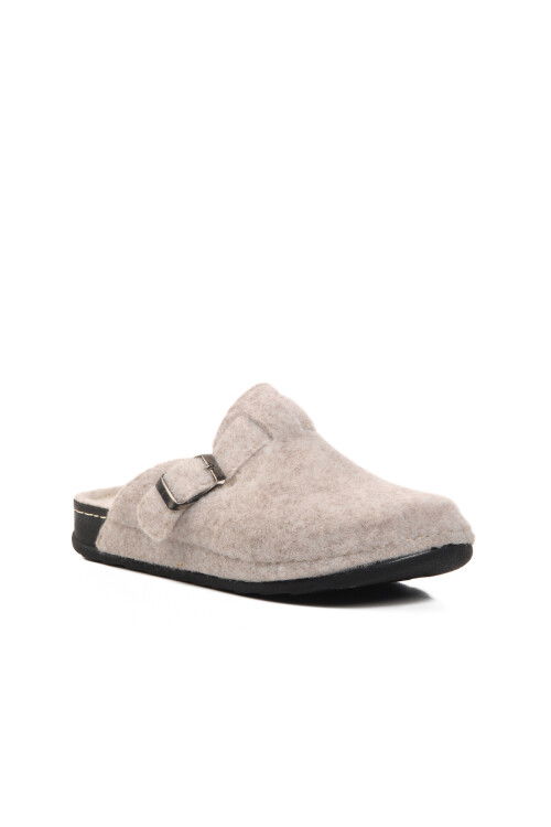 Beige Textile Womens Slippers K-9548 Z