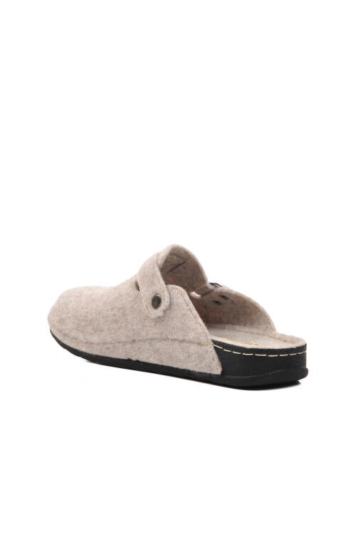 Beige Textile Womens Slippers K-9548 Z