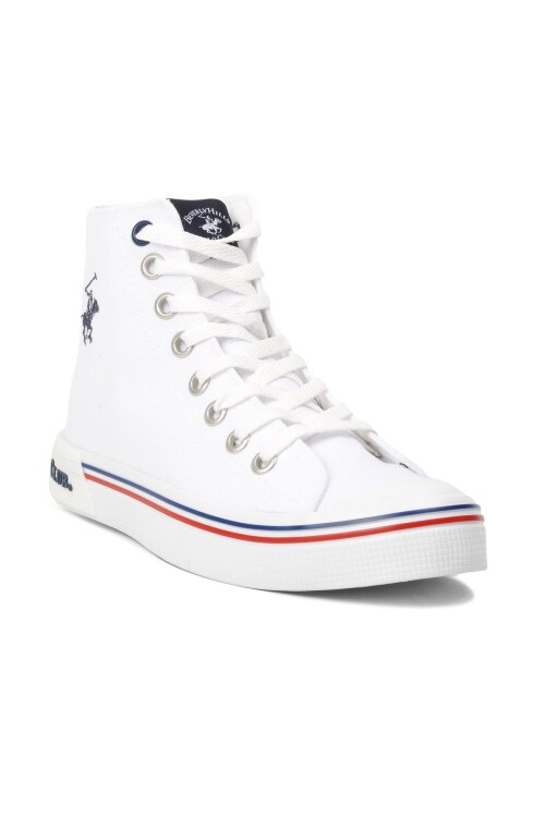 White Ankle-Length Womens Sneakers PO-10141 Z